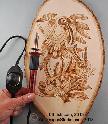 Basic Wood Burning and Pyrography Tools, Tips, and Free Pattern by L S  Irish
